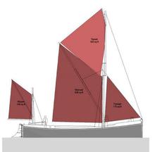 55ft Sailing Thames Barge, new build Steel 