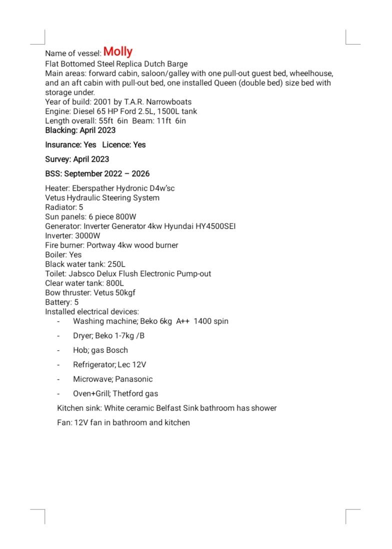 Boats for sale UK, boats for sale, used boat sales, Barges For Sale Molly Apollo Duck