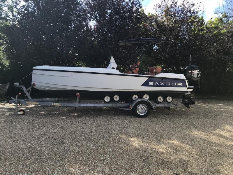 UK: Saxdor 200 T Top mercury 150hp inc trailer