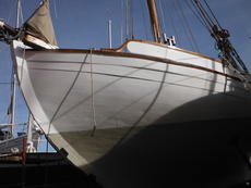 Newly painted topsides