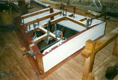 Forward cabin top under construction