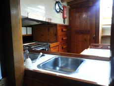 Facing aft across galley